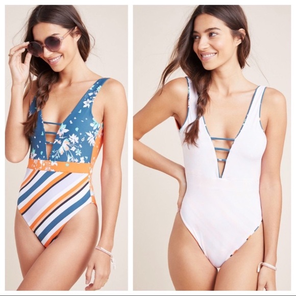 NWT Maaji Reversible Emerald Sunset Swimsuit - Picture 3 of 8